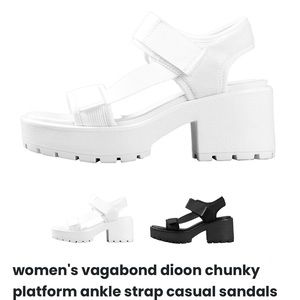 White vagabond Dioon chunky platform sandal